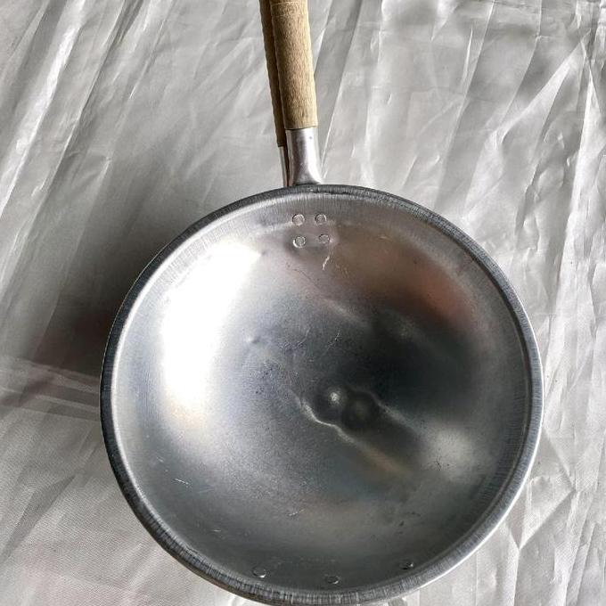 Altwood- Wajan Nasi Goreng Gagang Kayu / Wajan Aluminium Kecil Murah