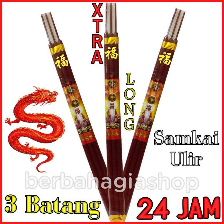 BEST SELLER Hio Dupa 24 Jam Warna Merah Isi 3 Batang Samkai Ulir Stik Besar Wangi 1000 Bunga Merek P