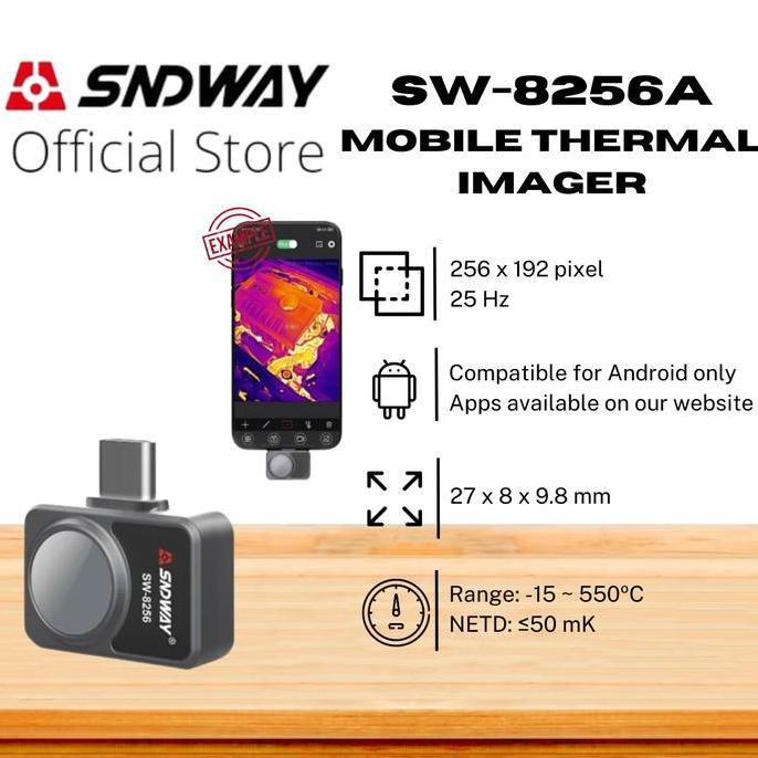 SNDWAY INFRARED THERMAL IMAGER NIGHT VISION ANDROID USB C SW-8256A ORIGINAL DAN TERPERCAYA