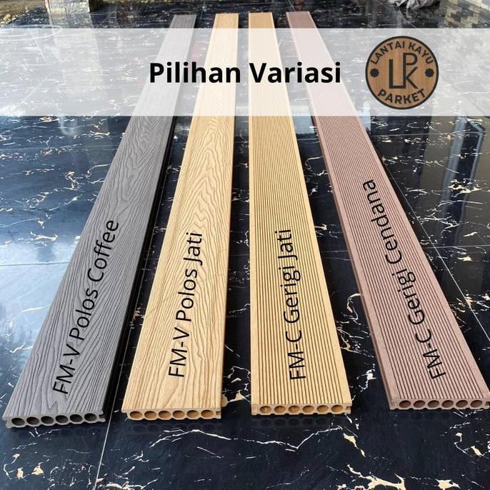 Lantai Decking WPC Anti UV - Decking WPC Batangan Outdoor