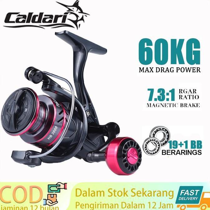 Caldari Pancing Reel Mesin HB500-7000 15KG Pancing Joran Pancing Fishing Reel
