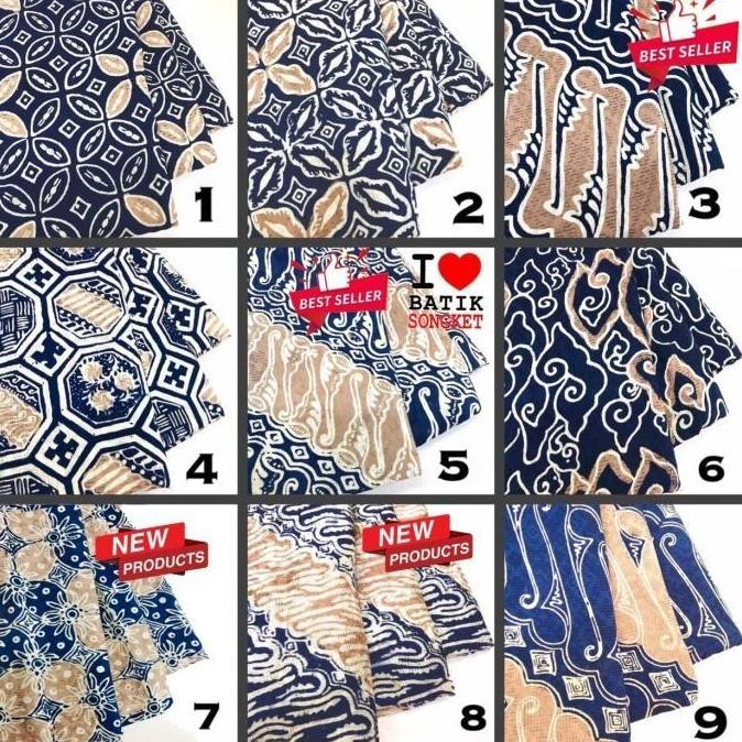 Hadirpopuler- Doby Navy Pastel Dobi Dobby Bahan Kain Batik Atbm Pekalongan