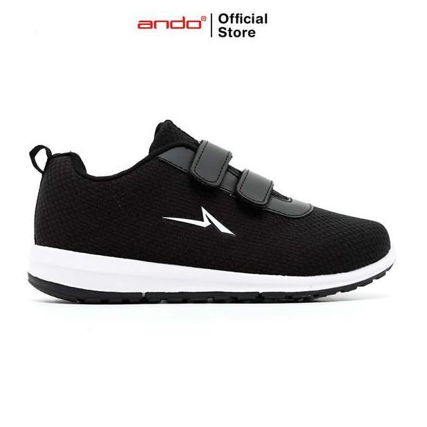 SALE - Ando Official Sepatu Sneakers Nitta Duo V Remaja - Hitam/Putih