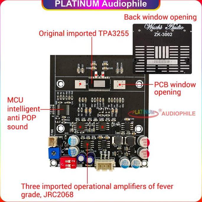 TPA3255 Amplifier Class D Stereo BTL Bridge Hifi HD Sound High Power Amplifier 600W Original ZK-3002