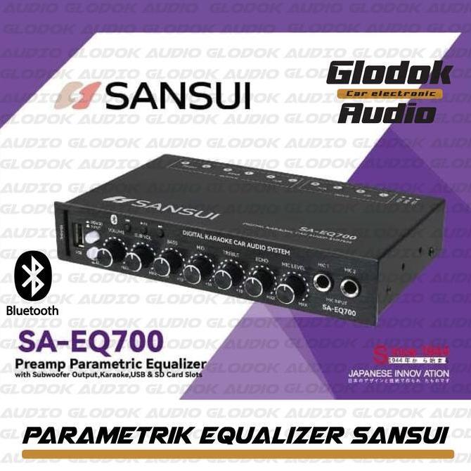 Sansui Parametrik Priem Equalizer Amplifier SA EQ 700 dengan Bluetooth & Slot Karaoke USB & SD Card 