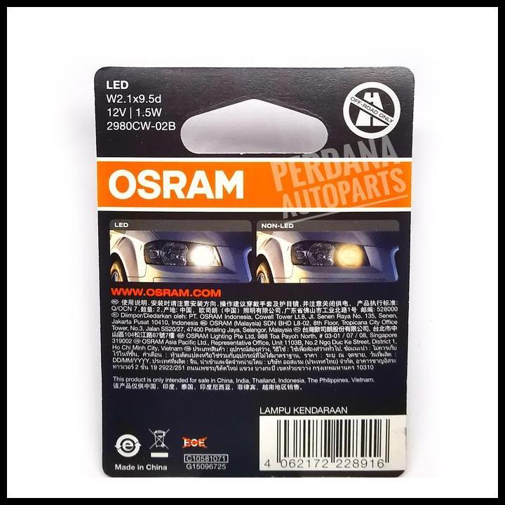 HOT DEAL OSRAM LAMPU LED SENJA T10 AUXILIARY 2980CW - 6000K 