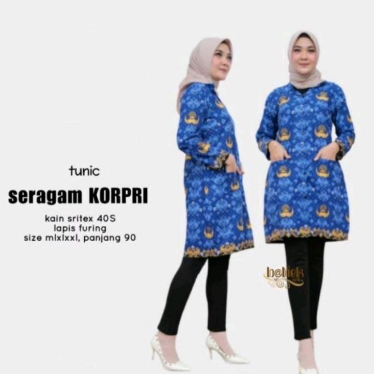 Seragam Tunik Korpri Wanita Terbaru 2025 Lapis Furing Baju Korpri Wanita Terbaru Tunik Korpri Wanita