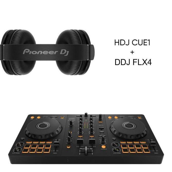 TERMURAH - PIONEER DDJ-FLX4 DDJ FLX4 DJ controller + PIONEER HDJ CUE1 Headphones