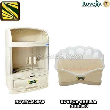 Rovega Rak Piring Sebaguna / Rak Piring Plastik + Tutup Food Grade