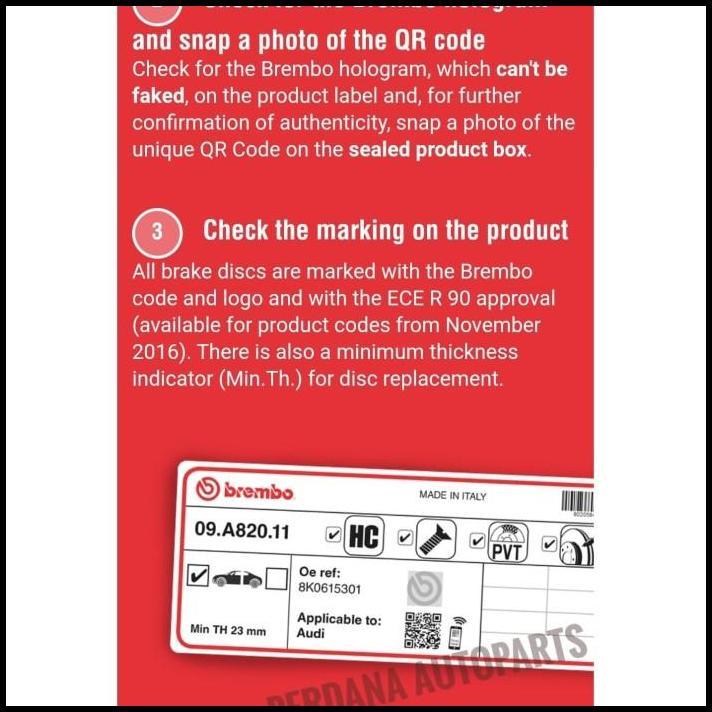 TERLARIS BREMBO FRONT DISC BRAKE HONDA BRIO ORIGINAL BREMBO 09528511