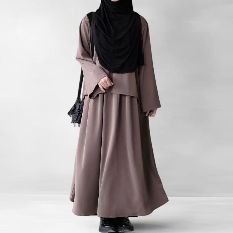 RECOMMENDED OneSet Tunik&rok Terbaru Crincle Remaja kekinian Hayyana Baju Lebaran