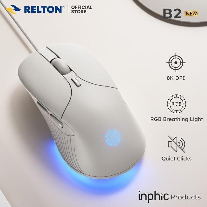 Mouse Gaming Wired Silent Click RGB B2 INPHIC