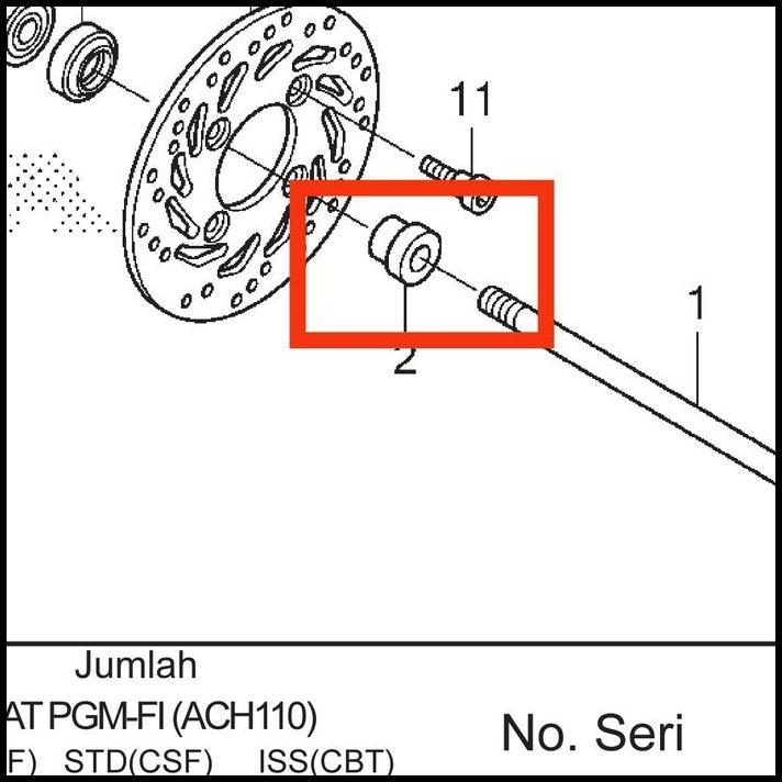 GRATIS ONGKIR BOS BOSH RODA DEPAN LUAR KIRI HONDA BEAT OLD BEAT ESP BEAT POP !!!