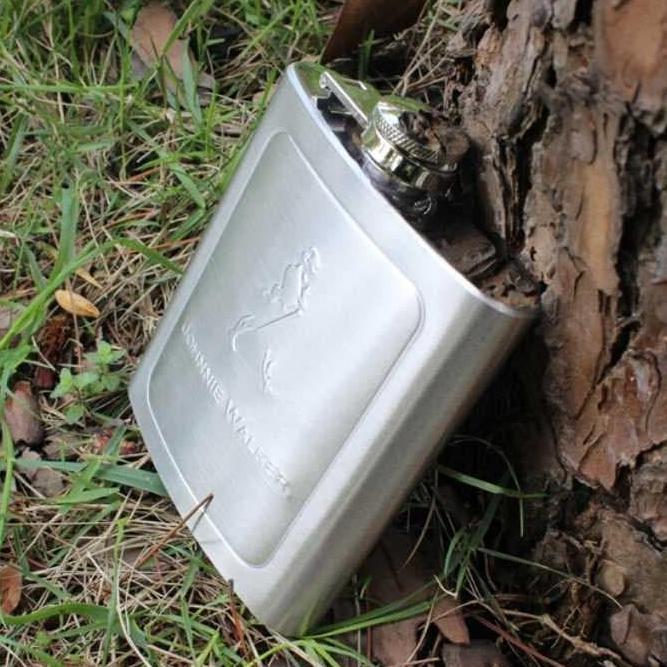 JW Botol Minum Unik Wine Bir Alkohol Hip Flask Stainless Steel