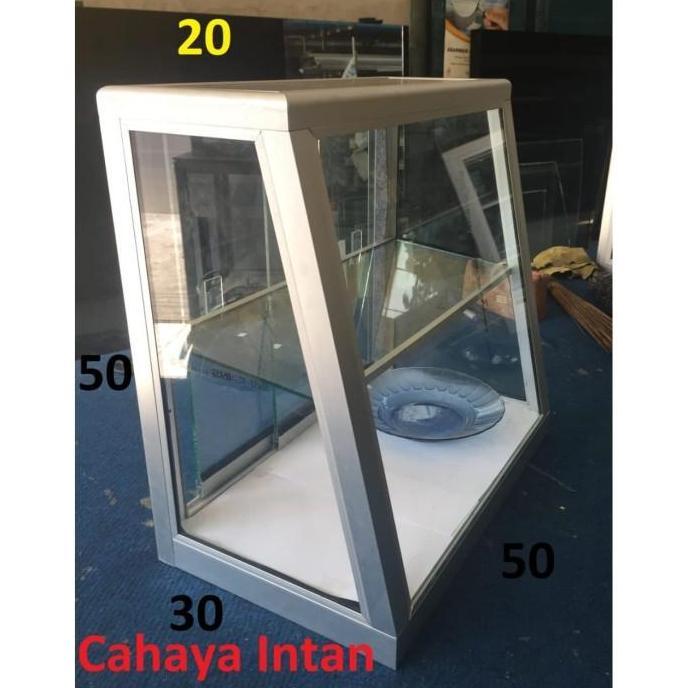 Etalase kaca aluminium untuk warteg, bakso, mie ayam