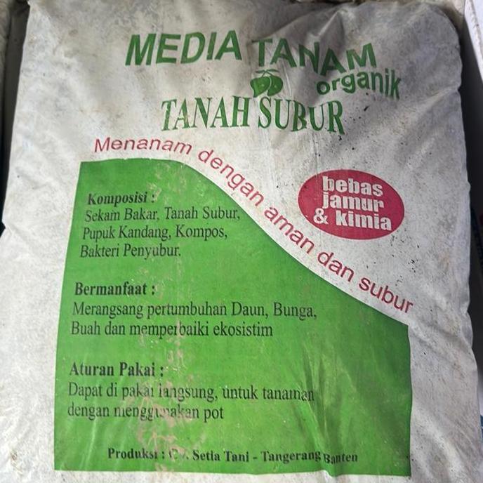 Media tanam organik / tanah subur / tanah lembang / pupuk/ sekam bakar