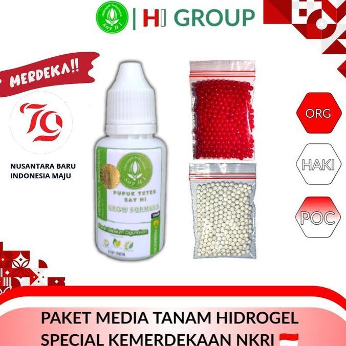 SPECIAL KEMERDEKAAN | MEDIA TANAM HIDROGEL MERAH PUTIH DAN PUPUK
