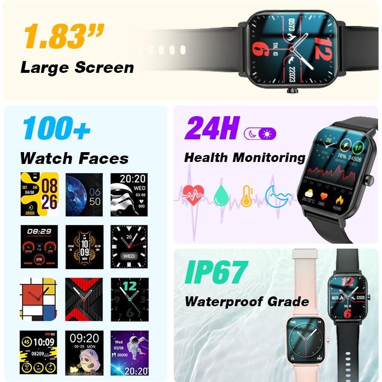 Hot Huafit Aolon Gts Smartwatch Asli Layar 41Mm Running Pace Wallpaper Kustom Bluetooth Call Kalkula