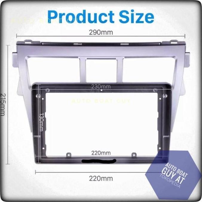 Frame Headunit Vios Limo Gen2 Gen 2 OEM Style No Gap Android 9 Inch