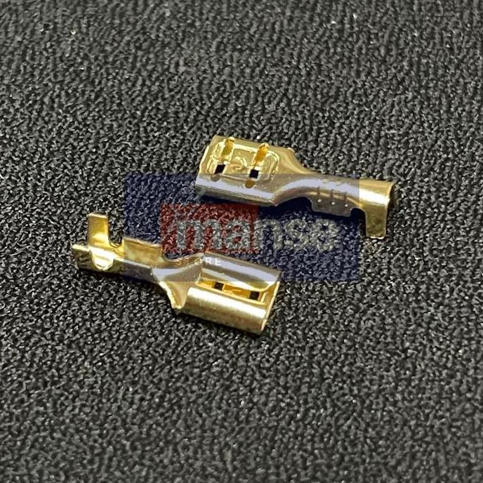 Denki- Skun Gepeng Female 4.8Mm / Terminal Kabel Cewek 4,8 Mm (Isi 100 Pcs)