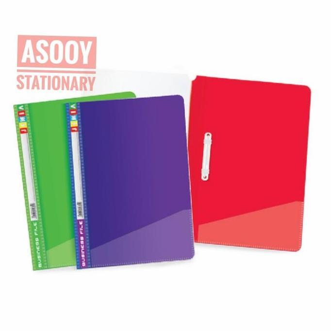 Stack- Business File Bisnis File Polos + Kantong Jenia (12 Pcs)