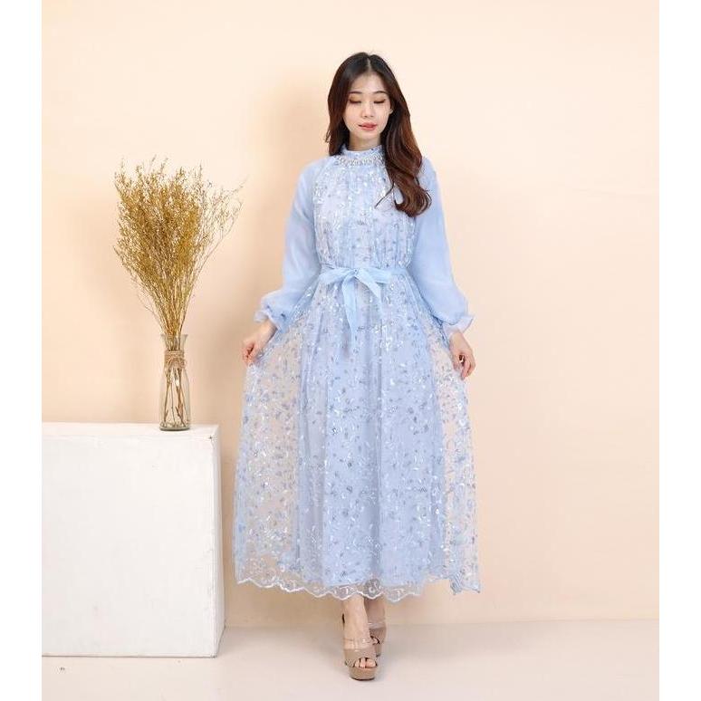 K285 Long dress Wanita Kekinian / Gaun Pesta Mewah Elegan Wanita / Dres Kondangan Hijab Gamis Pesta 