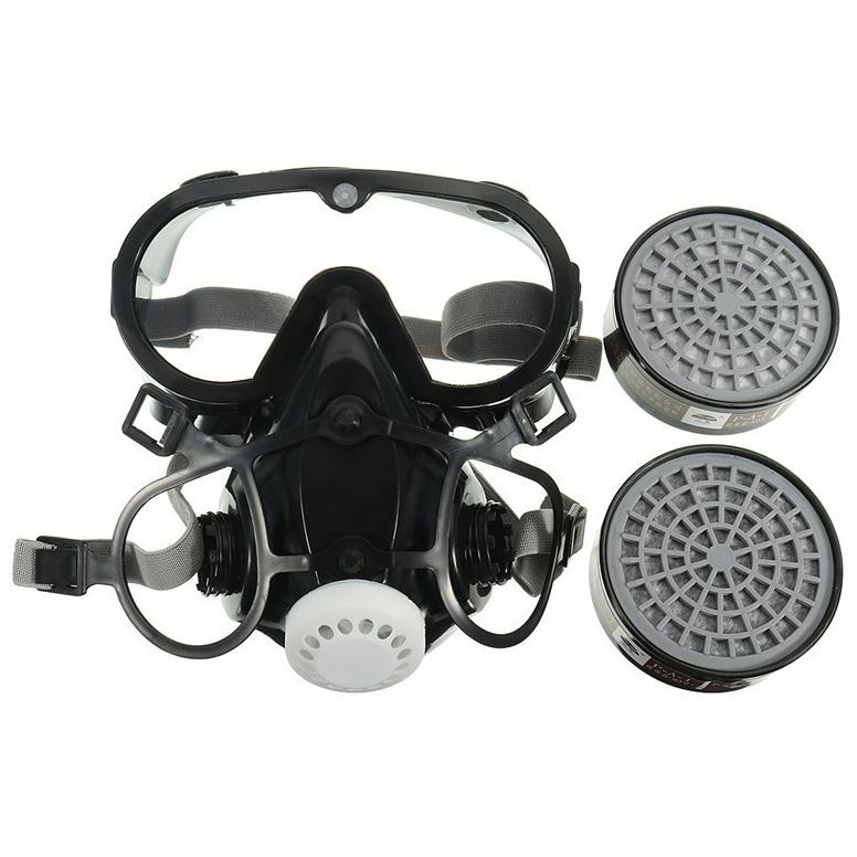 Masker Gas Respirator Full Face With Kacamata - Sf01