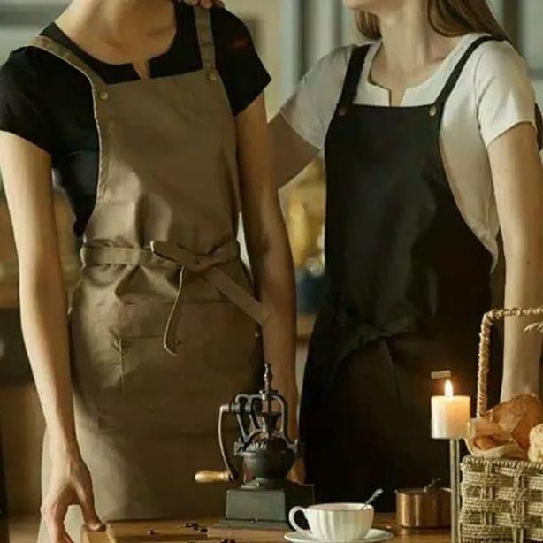 Gudang Apron Barista Coffee Style  Celemek Cafe Barista UNISEX