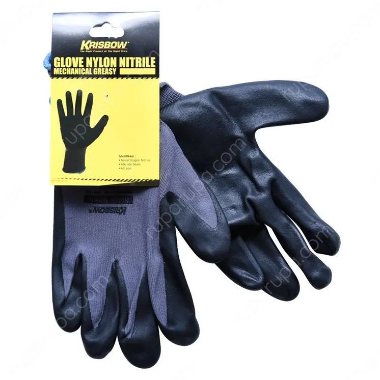 Krisbow Safety Gloves Sarung Tangan Pengaman Nilon Nitril