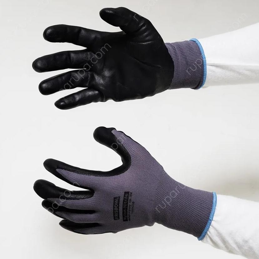 Krisbow Safety Gloves Sarung Tangan Pengaman Nilon Nitril