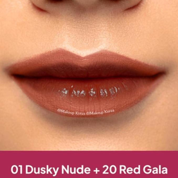 Lipstudio- Set Ombre Lipstik Paket Ombre Hemat Implora Dusky Nude & Red Gala - Ombrelips Lipcream Li