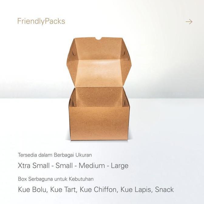 Small Slice Cake Box Packaging Kraft / Kotak Kue Slice / Dus Kue