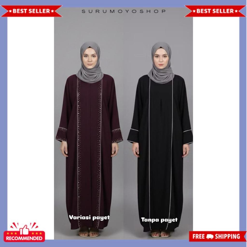 Promo Abaya Hameda Anray Collection List Putih Yang Membuat Abaya Tampak Elegan Dan Cantik Crinkle A