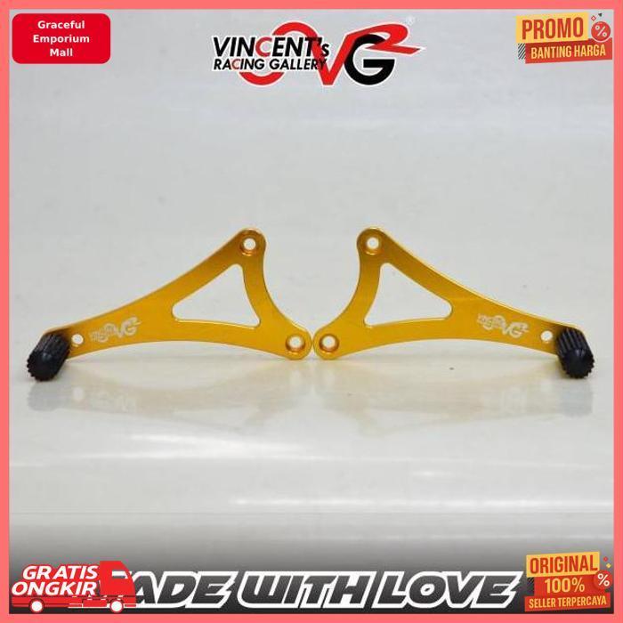 Original Footstep Step Drag Matic Mio Beat Vrg Racing Almunium Cnc Anodize