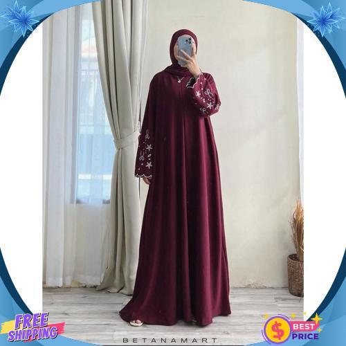 Berkualitas Pgmt - Hanifah Abaya Askara Dress Crinkle Airflow Gamis Wanita