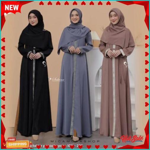 Terlaris Abaya Gamis Terbaru/Abaya Turkey Wolfis Premium/Gamis Abaya Arab Full Rendah Terbaru/Abaya 