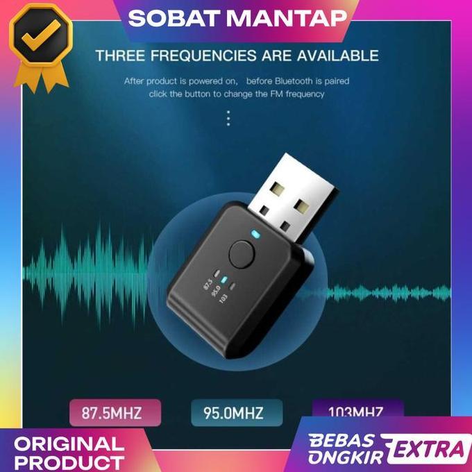 Dongle Audio Mobil Bluetooth Usb Receiver Fm Transmitter Adaptor Bluetooth Bloototh Blutut
