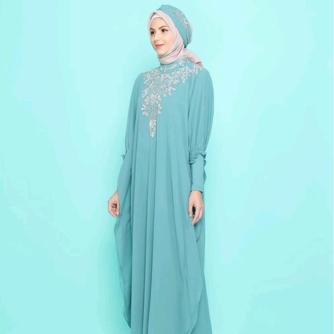 Wxwxw- Dress / Kaftan Almira Payet Mewah Casual Trendy Dress Muslim Lebaran Wanita Free Inner Gamis 