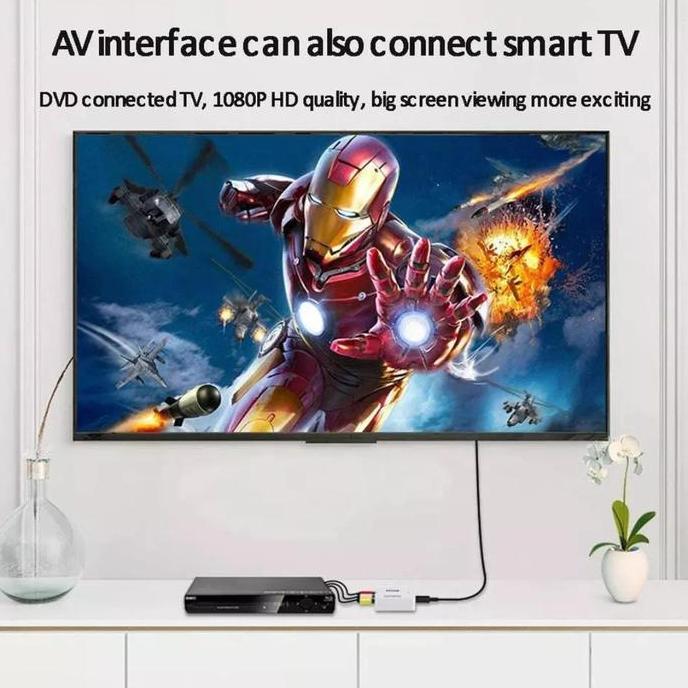 Akusesari- Av2Hdmi Converter Av /Converter Av To Hdmi / Rca To Hdmi / Mini Av2Hdmi Converter Av Rca 