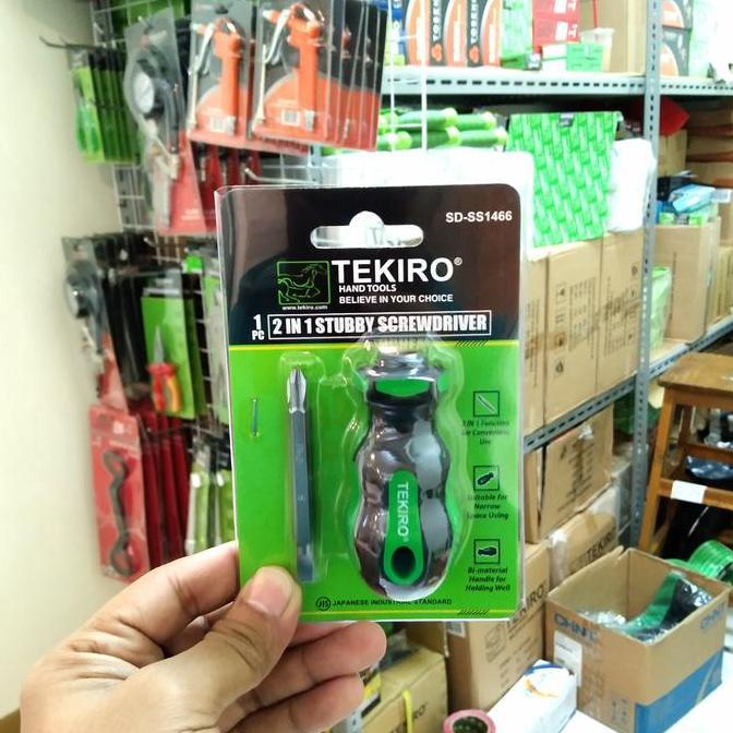 Household - Obeng Bolak Balik Pendek Tekiro - Obeng Cebol Tekiro Bolak Balik