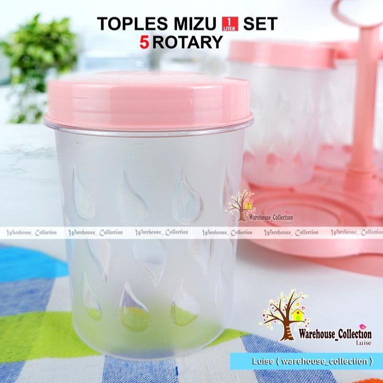 CELVIQUE TOPLES BERPUTAR SET 6 & SET 5 TOPLES GARASU & MIZU 1 LITER //  ROTARY NAMPAN PUTAR PLASTIK 
