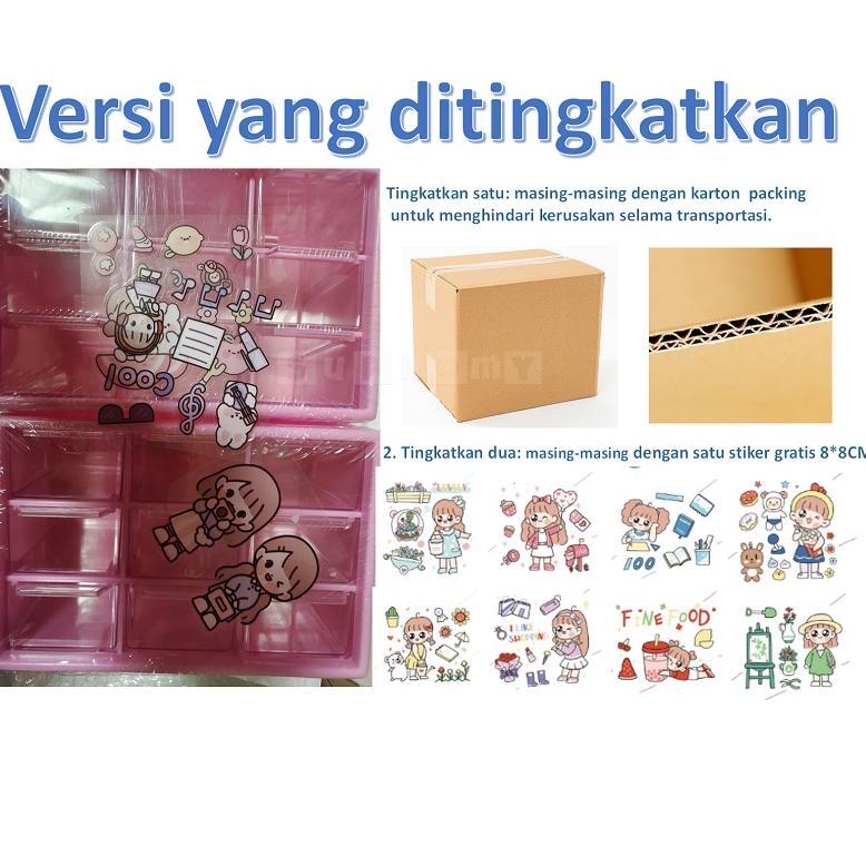 ZELVESSA 9 LACI MINI RAK MINI KOTAK AKSESORIS KOTAK LACI MINI CONTAINER RAK KECIL AESTHETIC LACI KEC