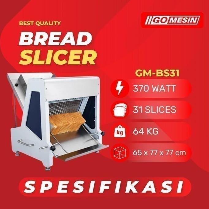 Terlaris Mesin Potong Roti Tawar Getra Q31Gc Bread Slicer 31 Mata Pisau