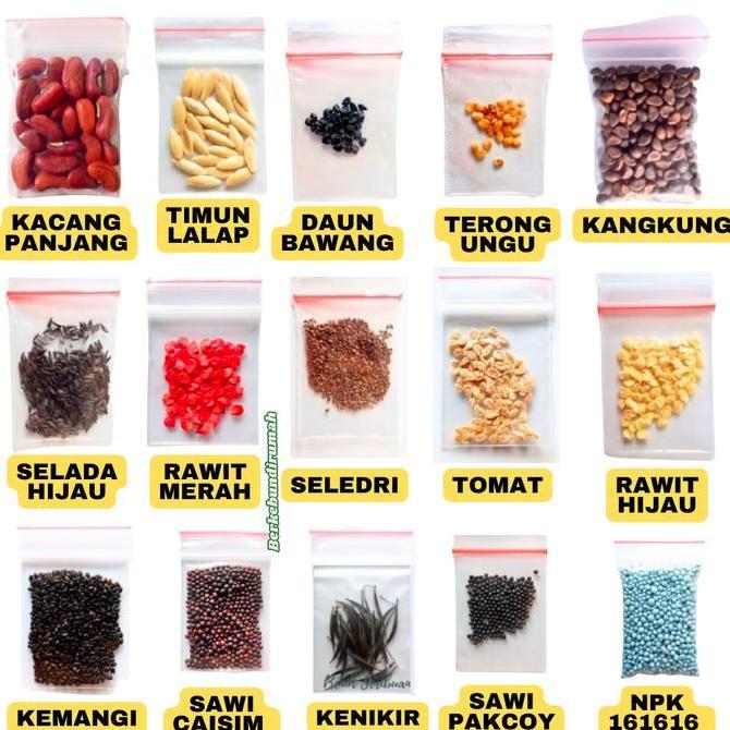 Paket Benih Sayuran Lengkap 14 Jenis untuk Pemula dengan Bonus NPK 161616 - Hijau, Merah Hijau Bawan