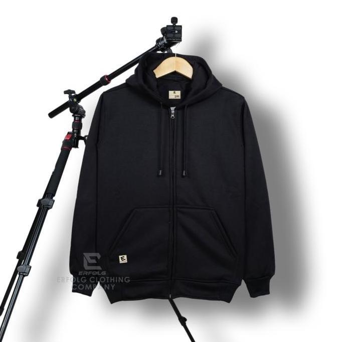 Erfolg Clothing Jaket Sweater Hoodie Zipper Pria Wanita Original Distro Brand Lokal Basic Polos Baha