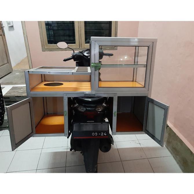 Terlaris Gerobak Motor Jualan Bakso / Etalase Motor Dagang / Etalase Keliling