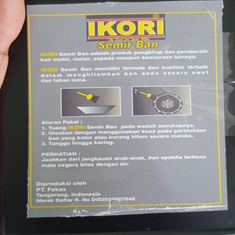 Gratong Cairan Ikori Semir Ban 1 Liter Hitam Penghitam Ban Motor Mobil Bonus Kuas