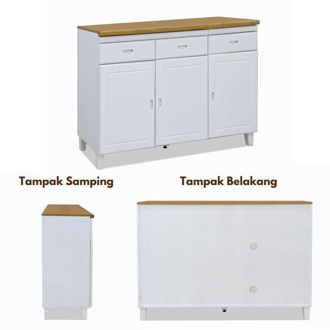 Grosir Toraya - Lumina Lemari Dapur Bawah 3 Pintu: Lemari Dapur/ Lemari Dapur Bawah/ Kitchen Cabinet