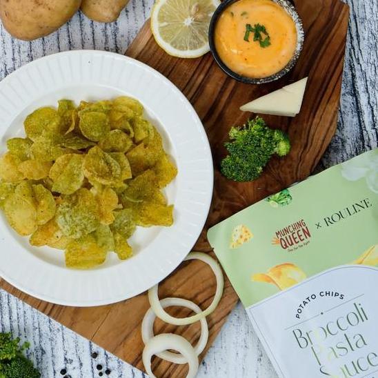 Broccoli Pasta Sauce Potato Chips Munching Queen 90Gr