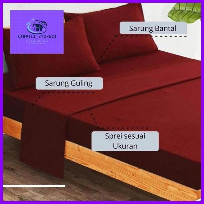 sprei polos ukuran 160x200x25